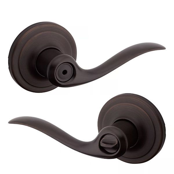 Kwikset -  730TNL - Tustin Lever - Round Rose - Privacy - 11P - Venetian Bronze - Grade 2 - UHS Hardware