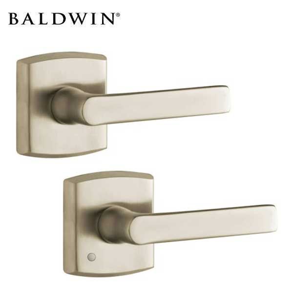 Baldwin Estate - Soho Lever Set - R026 Rose - Optional Finish - Privacy - Grade 2 - UHS Hardware
