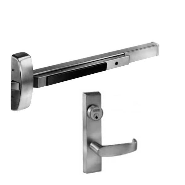 Sargent - 8813 - Exit Device with Trim Lever - 36" - Satin Stainless Steel - Grade 1 - UHS Hardware