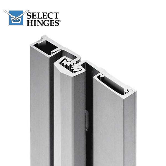 Select Hinges - 57 - 83" - Full Surface Hinge - Clear Aluminum Finish - Heavy Duty - UHS Hardware