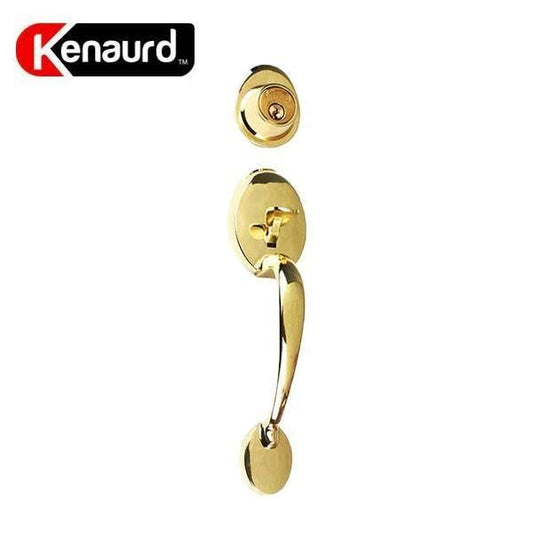 Premium Design Handle Lockset - Bright Brass - KA - UHS Hardware