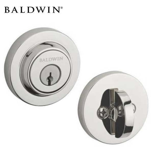 Baldwin Reserve - SC.CRD - Contemporary Round Deadbolt - Singl Cyl - 260 - Polished Chrome - Grade 2 - UHS Hardware