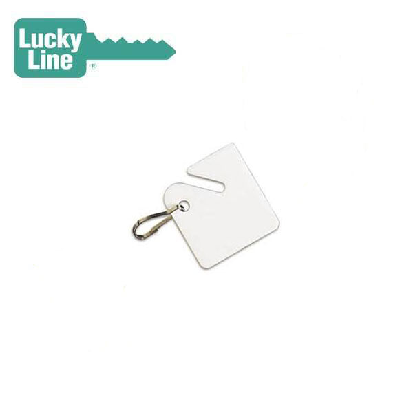 LuckyLine - 26690 - 1-1/2 Cabinet Tags with Hook - White - UHS Hardware