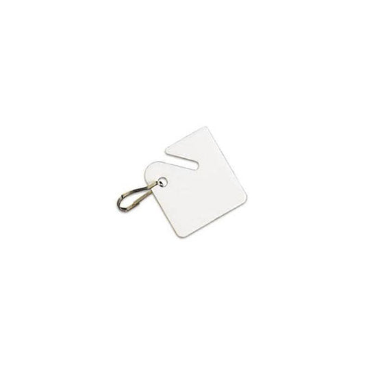 LuckyLine - 26690 - 1-1/2 Cabinet Tags with Hook - White - UHS Hardware