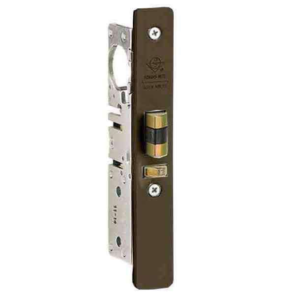 Adams Rite - 4511 -  Standard Duty Deadlatch - 1-1/8" Backset - LH /RHR - Mortised  2-5/8"  - FLT/ST - Radial Faceplate - Dark Bronze - Metal Door - UHS Hardware