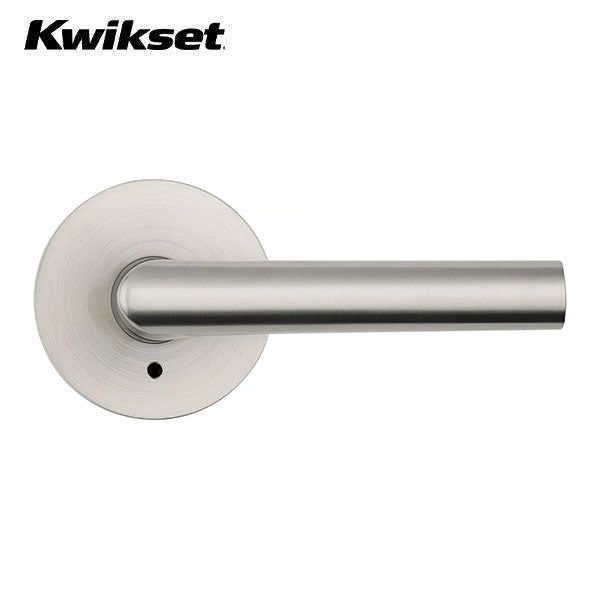 Kwikset - 9115 - Milan Privacy Lever with Round Rose - Privacy - 15 - Satin Nickel - Grade 2 - UHS Hardware