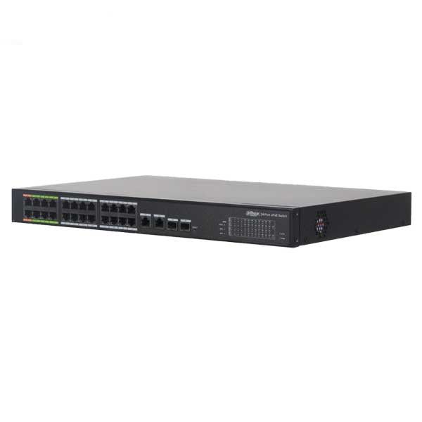 Dahua / ePoE Ethernet Switch / 24-Port / 800m PoE / 100-240 VAC / 360W / Managed / LR2226-24ET-360 - UHS Hardware