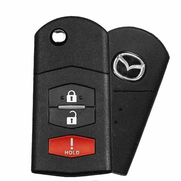 2006-2015 Mazda / 3-Button Remote Flip Remote  Key / PN: CC43-67-5RYC / BGBX1T478SKE125-01 (OEM) - UHS Hardware