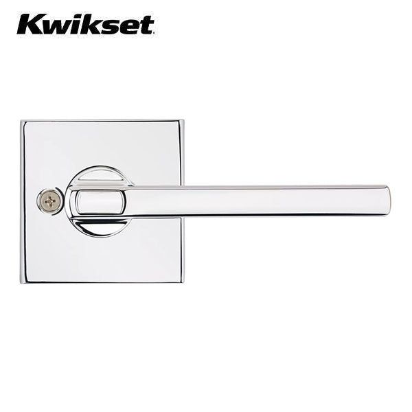 Kwikset - 156 - Halifax Lever - Square Rose - 26 - Polished Chrome - Entrance - SC1 Schlage - SmartKey Technology - Grade 2 - UHS Hardware