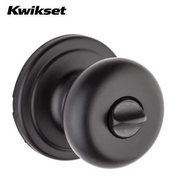 Kwikset - 730H - Hancock Knob - Round Rose - Privacy - 514 - Matte Black - Grade 2 - UHS Hardware