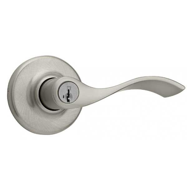 Kwikset - 405BL - Balboa Lever - Round Rose - Entrance - 15 - Satin Nickel - Grade 3 - UHS Hardware