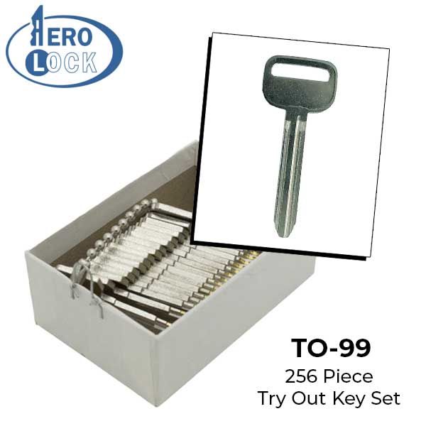 AeroLock - TO-99 - Toyota - All Locks Try-Out Key Set - TR47 - 256 Keys - UHS Hardware