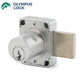 Olympus - 500DR - Cabinet Door Deadbolt Lock - CCL R1 - 26D - Satin Chrome - KA 4T2 - Grade 1 - UHS Hardware