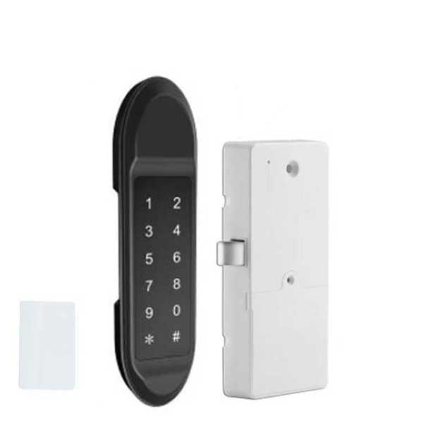Electronic Keyless Entry Smart Hotel Cabinet Lock - Bluetooth / App Control / Prox Card / Key Code - Matte Black - UHS Hardware