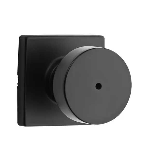 730PSK - Pismo Knob - Square Rose - Privacy - 514 - Matte Black - UHS Hardware