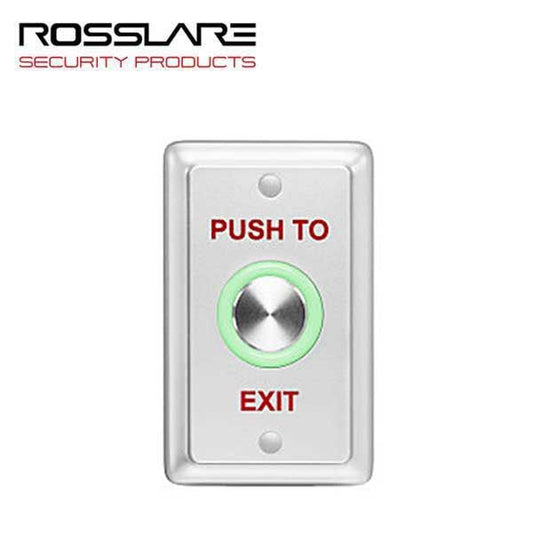 Rosslare - EXHO4 -  Elegant Push Button Switch w/Light Ring - N.O. Piezo - 8-30 VDC - UHS Hardware