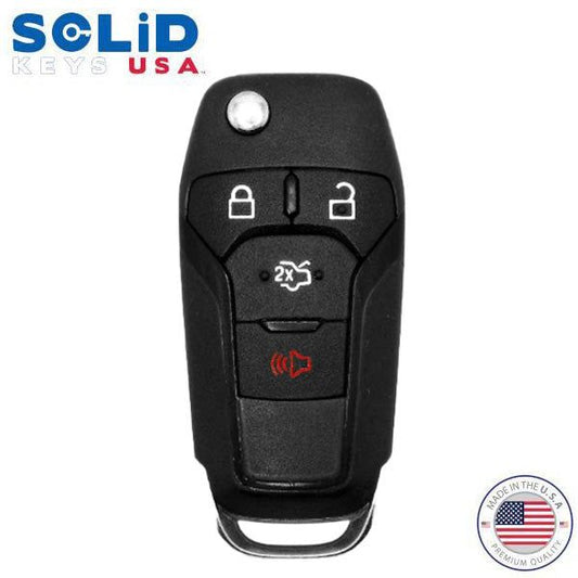 Solid Keys USA - 2013-2019 Ford / OEM Replacement / 4-Button Flip Key w/ Trunk - UHS Hardware