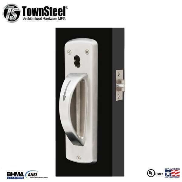 TownSteel - CRX-A - 5-Point Ligature Resistant Cylindrical Lock - Storeroom - SFIC Less - Stainless Steel - Grade 1 - UHS Hardware