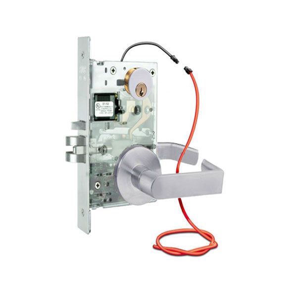 SDC - Z7652LQE - Electrified Mortise Lock - MLR - Fail Secure - Eclipse Rose - Optional Handing - 24VDC - Satin Chrome - Fire Rated - Grade 1 - UHS Hardware