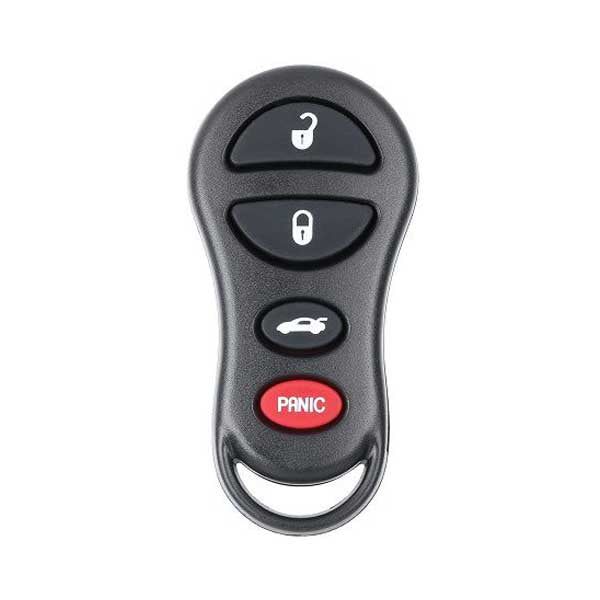 1999-2005 Chrysler Dodge Jeep / 4-Button Keyless Entry Remote Key SHELL for GQ43VT13T / GQ43VT17T / GQ43VT9T (JMA) - UHS Hardware