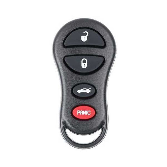 1999-2005 Chrysler Dodge Jeep / 4-Button Keyless Entry Remote Key SHELL for GQ43VT13T / GQ43VT17T / GQ43VT9T (JMA) - UHS Hardware