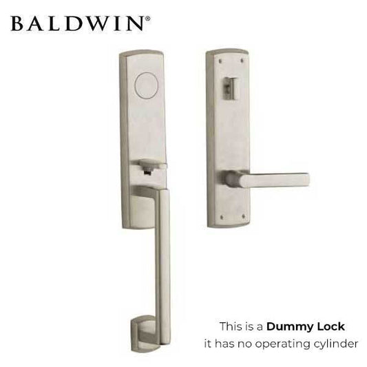 Baldwin Estate - 85387.LFD - Soho Lever Handleset - Full Dummy - 056 - Lifetime Satin Nickel - Grade 2 - LH - UHS Hardware