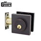 Premium Contemporary Leverset & Deadbolt Combo Lock  - Square Rose - Oil Rubbed Bronze  - Grade 3 - (SC1 / KW1) - UHS Hardware