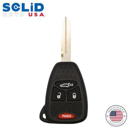Solid Keys USA - 2004-2017 Chrysler Dodge Jeep / OEM Replacement / 4-Button Remote Head Key w/ Hatch - UHS Hardware