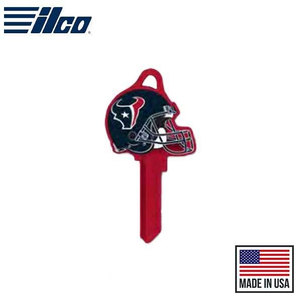 ILCO - NFL TeamKeys - Helmet Edition - Key Blank - Houston Texans - KW1 (5 Pack) - UHS Hardware