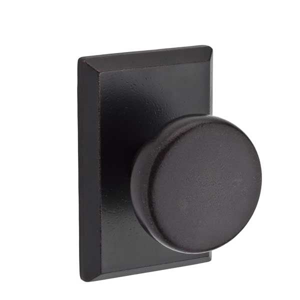 Baldwin Reserve - PS.RUS.RSR - Rustic Knob - Rustic Square Rose - 481 - Dark Bronze - Passage - Grade 2 - UHS Hardware