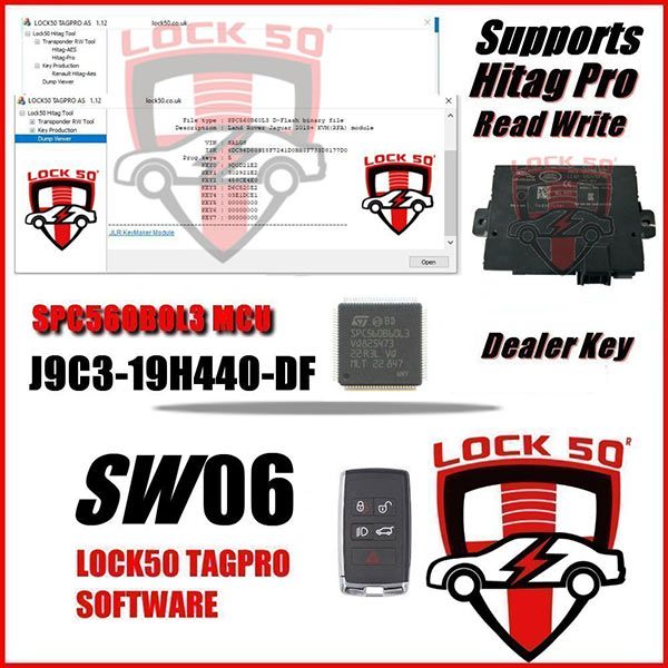 JLR Lock50 TagPro KVM Dump Tool - Key Programmer for Jaguar / Land Rover KVM Keys - UHS Hardware