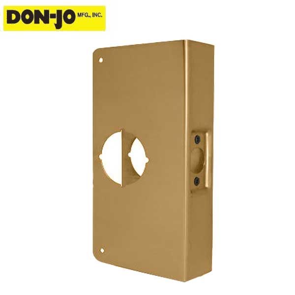 Don-Jo - 1CW - 1 Hole Wrap Around Plates - 9" Height - 2-3/8" Backset - Satin Bronze - UHS Hardware