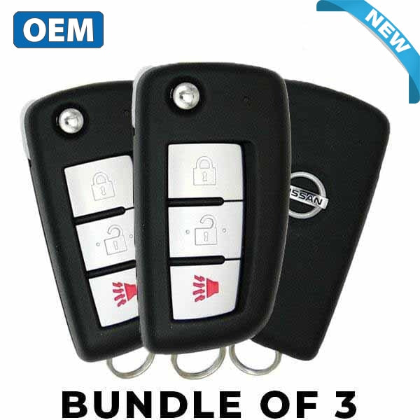 3 x 2014-2021 Nissan Rogue S / 3-Button Flip Key / PN: H0561-4BA1A / CWTWB1G767 (BUNDLE OF 3) - UHS Hardware