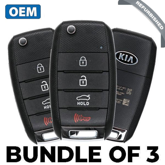 3 x 2016-2020 Kia Optima / 4-Button Flip Key / PN: 95430-D4010 / SY5JFRGE04 (BUNDLE OF 3) - UHS Hardware