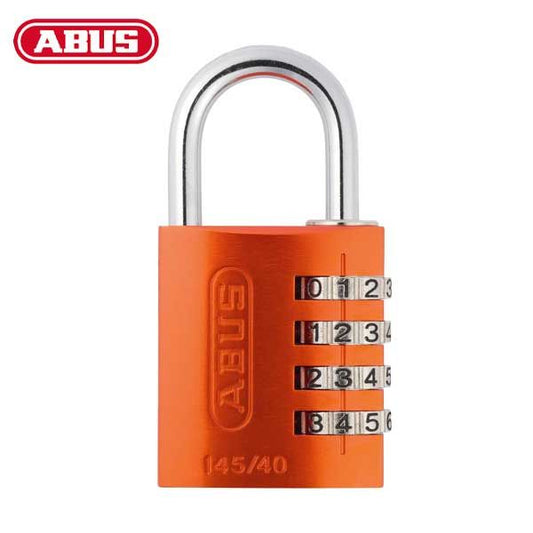 Abus - 145/40 C - Aluminum - 4-Dial Resettable Padlock - Orange - UHS Hardware
