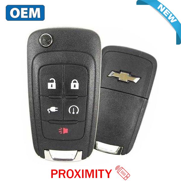 2011-2015 Chevrolet Volt / 5-Button Flip Key w/ Plug-In / PN: 22923862 / OHT05918179 / PEPS (OEM) - UHS Hardware