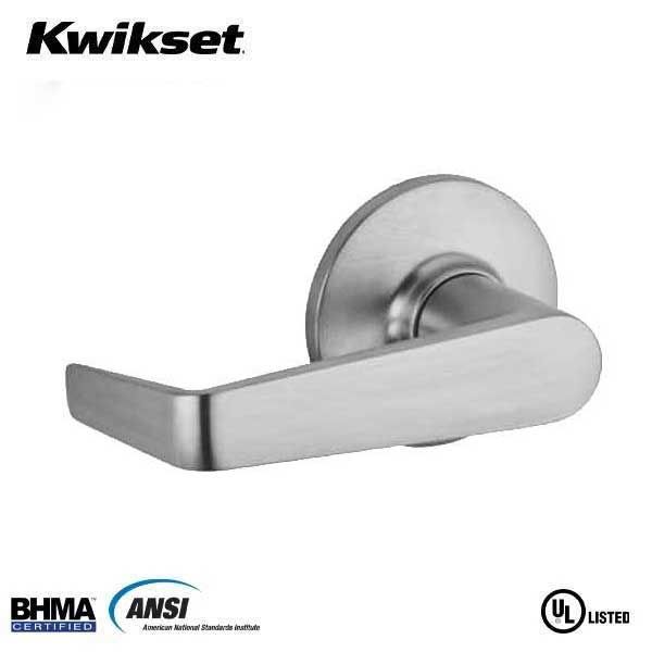 Kwikset - 407CNL - Carson Commercial Lever- Round Rose - Passage - 15 - Satin Nickel - Grade 3 - UHS Hardware