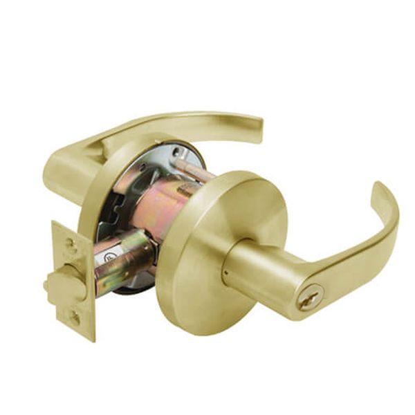 Falcon - W511PD-Q - Commercial Lever Handle - Quantum Levers - 605 -Bright Brass - Entry / Office - Grade 2 - UHS Hardware