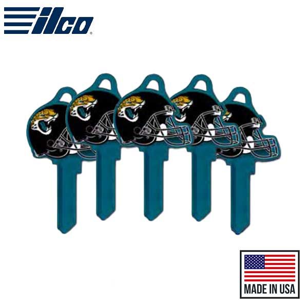 ILCO - NFL TeamKeys - Helmet Edition - Key Blank - Jacksonville Jaguars - KW1 (5 Pack) - UHS Hardware