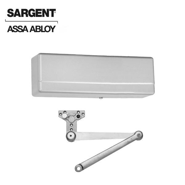 Sargent - 281 - Powerglide Cast Iron Door Closer w/ PS - Heavy Duty Parallel Arm w/ Positive Stop - EN - Sprayed Aluminum Enamel - Grade 1 - UHS Hardware