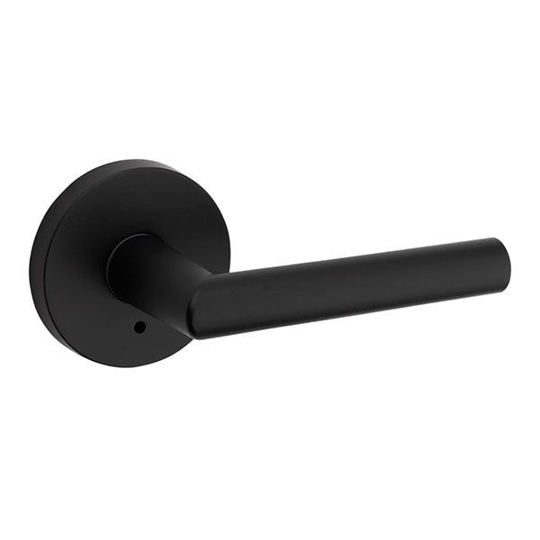 Kwikset - 9118 - Milan Privacy Lever with Round Rose - Privacy - 514 - Matte Black - Grade 2 - UHS Hardware