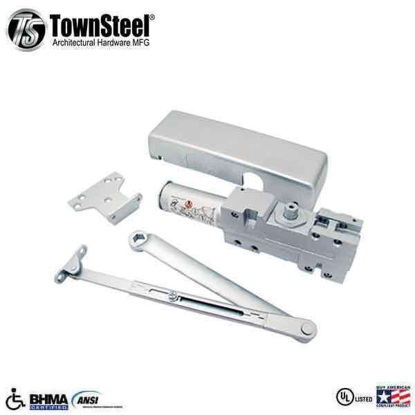 TownSteel - TDC40 - Commercial Door Closer - Hold to Open Arm - Cast Iron w Aluminum Finish - Grade 1 - UHS Hardware