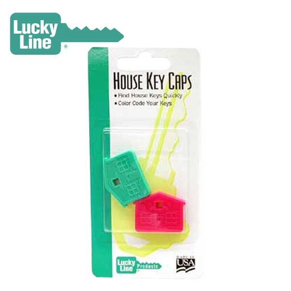 LuckyLine - 16202 - House Key Cap - Assorted 2 Colors (2 Pack) - UHS Hardware