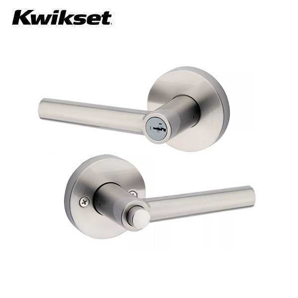 Kwikset - 156 - Milan Lever - Round Rose - 15 - Satin Nickel - Entrance - SmartKey Technology - Grade 2 - UHS Hardware