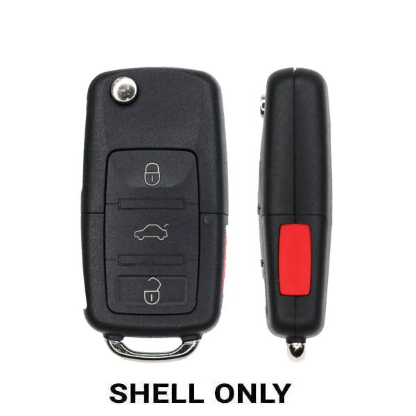 2011-2016 Volkswagen / 4-button Flip Key SHELL / NBG010180T (FKS-VW-202) - UHS Hardware