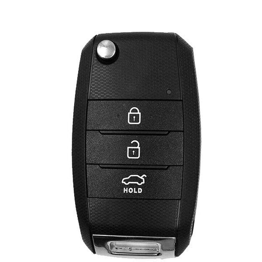 KEYDIY - Kia Style - 3-Button Flip Key Blank - Black  (KD-B19-3) - UHS Hardware