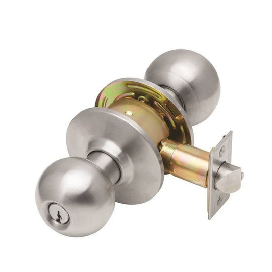 Dexter C2000 - Commercial Knobset -  2-3/4” Standard Backest - Satin Stainless - Entrance - Grade 2 - UHS Hardware