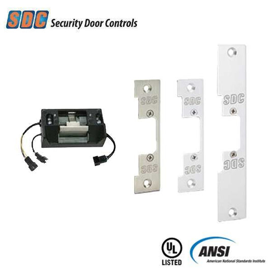 SDC - Electrified Cylindrical Strike - Fail Safe / Fail Secure - Full Monitoring - 12/24V AC/DC - 3 Faceplates - Grade 2 - UHS Hardware