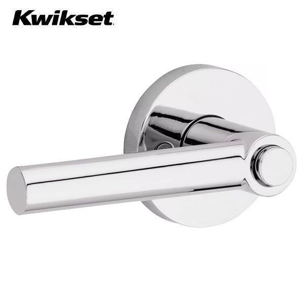 Kwikset - 156 - Milan Lever - Round Rose - 26 - Polished Chrome - Entrance - SmartKey Technology - Grade 2 - UHS Hardware