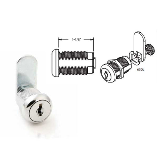 CCL - C650L - Sesamee Keyed Economical Die Cast Cam Lock - 1-1/8" -  US26 - KA-CH751 - UHS Hardware